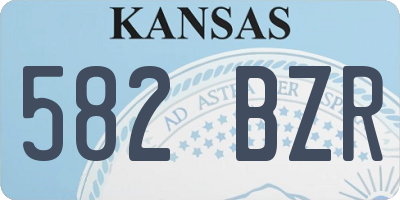 KS license plate 582BZR