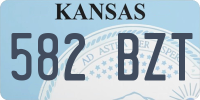 KS license plate 582BZT