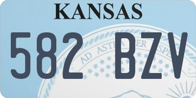 KS license plate 582BZV