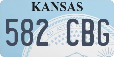 KS license plate 582CBG