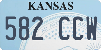 KS license plate 582CCW