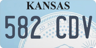 KS license plate 582CDV