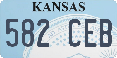 KS license plate 582CEB