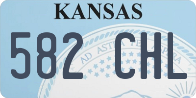 KS license plate 582CHL