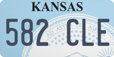 KS license plate 582CLE