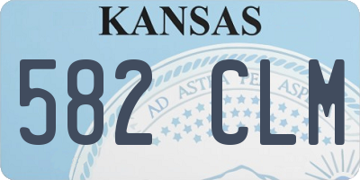 KS license plate 582CLM