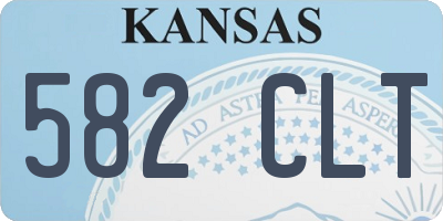 KS license plate 582CLT