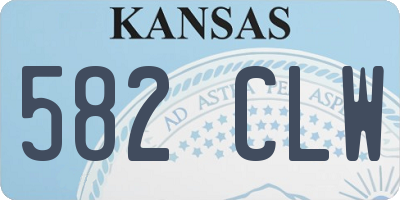 KS license plate 582CLW