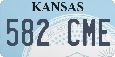 KS license plate 582CME