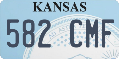 KS license plate 582CMF