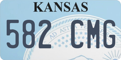 KS license plate 582CMG