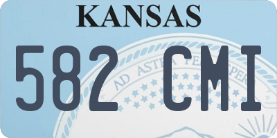 KS license plate 582CMI