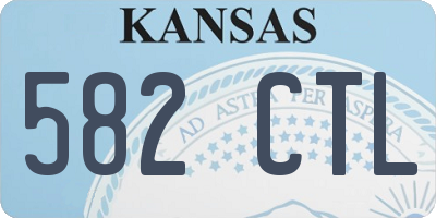 KS license plate 582CTL