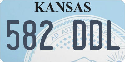 KS license plate 582DDL