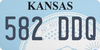 KS license plate 582DDQ