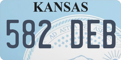 KS license plate 582DEB