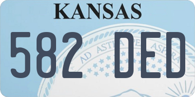 KS license plate 582DED