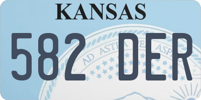KS license plate 582DER