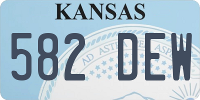 KS license plate 582DEW