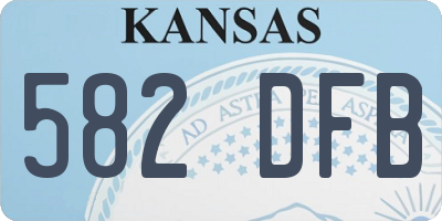 KS license plate 582DFB