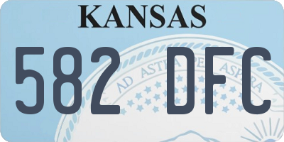 KS license plate 582DFC