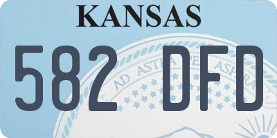 KS license plate 582DFD
