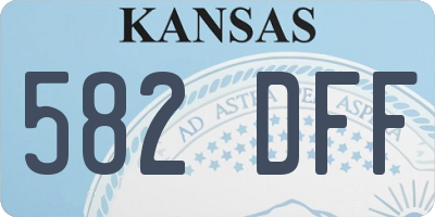 KS license plate 582DFF