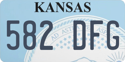 KS license plate 582DFG