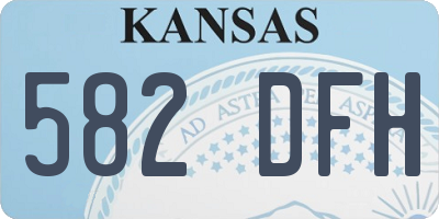 KS license plate 582DFH