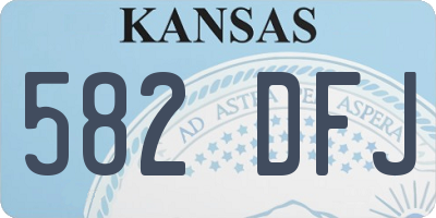 KS license plate 582DFJ