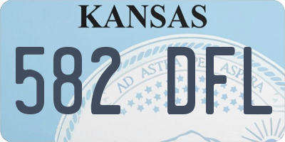 KS license plate 582DFL