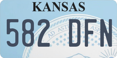 KS license plate 582DFN