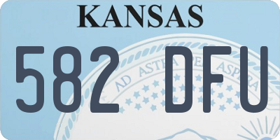 KS license plate 582DFU