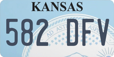 KS license plate 582DFV
