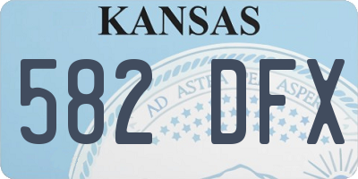 KS license plate 582DFX