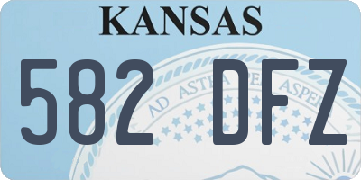 KS license plate 582DFZ