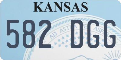 KS license plate 582DGG