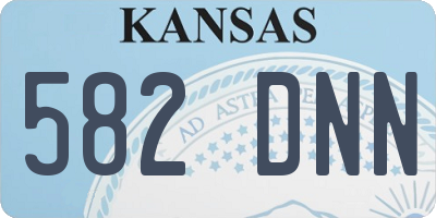 KS license plate 582DNN