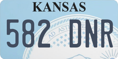 KS license plate 582DNR