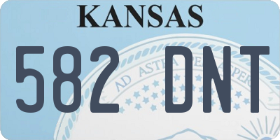 KS license plate 582DNT