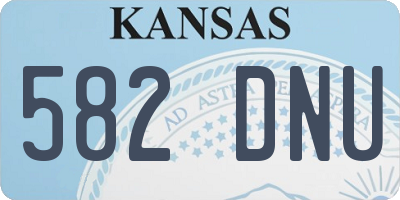 KS license plate 582DNU