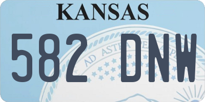 KS license plate 582DNW