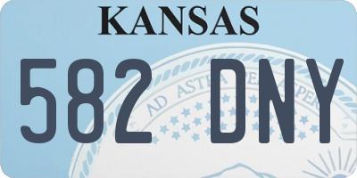 KS license plate 582DNY