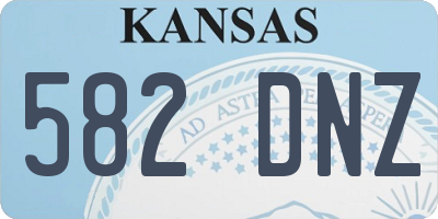 KS license plate 582DNZ