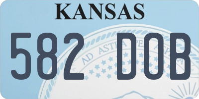 KS license plate 582DOB