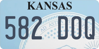 KS license plate 582DOQ
