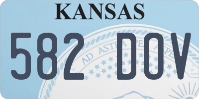 KS license plate 582DOV