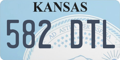 KS license plate 582DTL