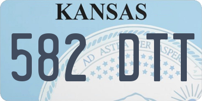 KS license plate 582DTT