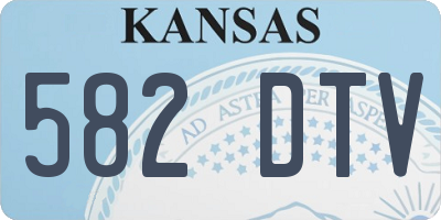 KS license plate 582DTV